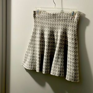 Grey and white peplum skirt